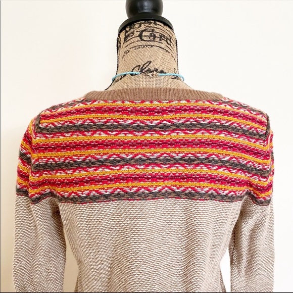 Madewell Wallace Whistler Fairisle Cotton Woll Crewneck Earthtone Sweater - Picture 6 of 10
